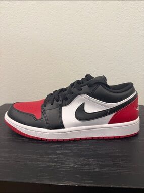 Men's 10.5 Air Jordan Black White and Red Sneakers Brand New without Box